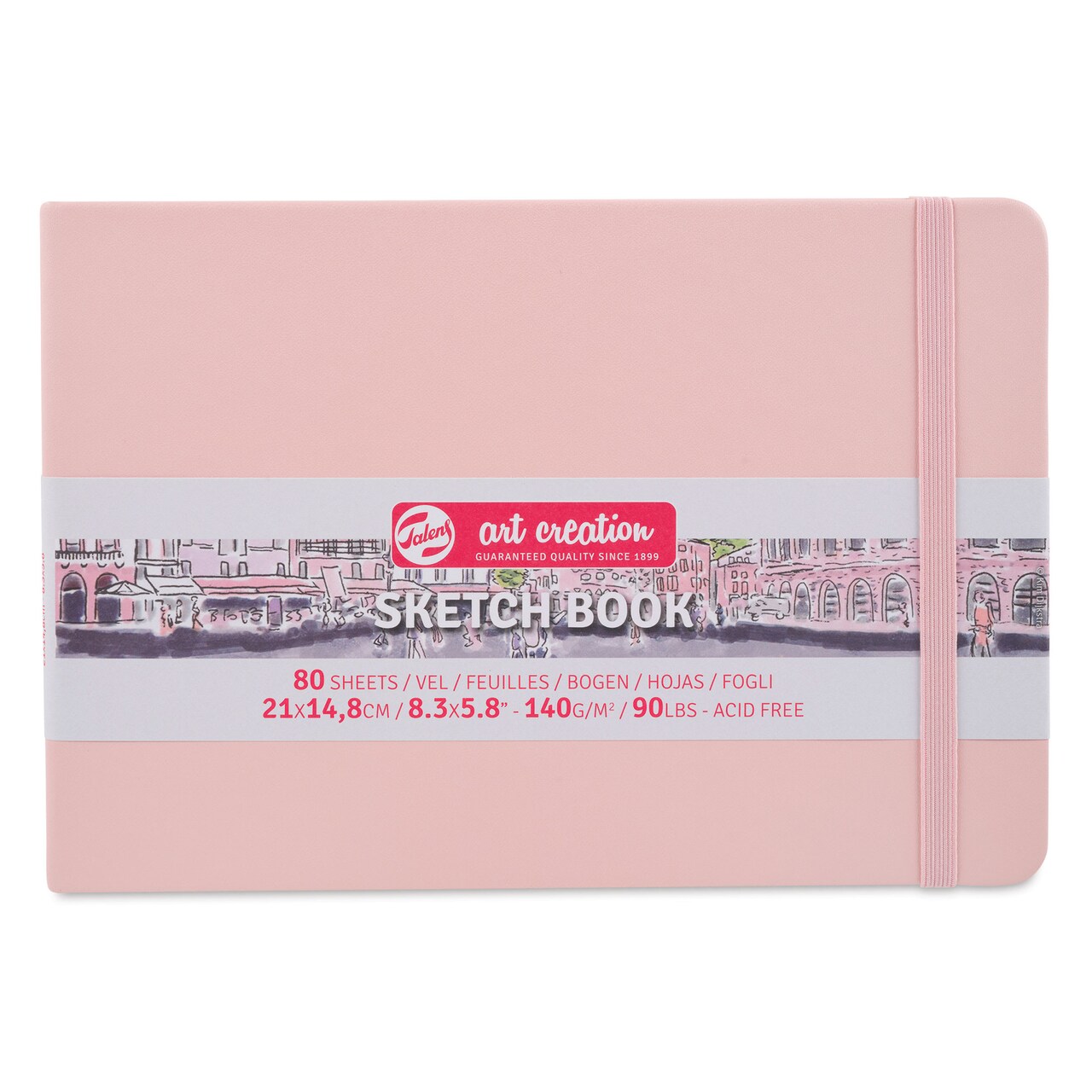 Royal Talens Art Creations Sketchbook - 5.8" x 8.3", Pastel Pink
